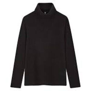 Kotn Black Cotton Turtleneck Sz M